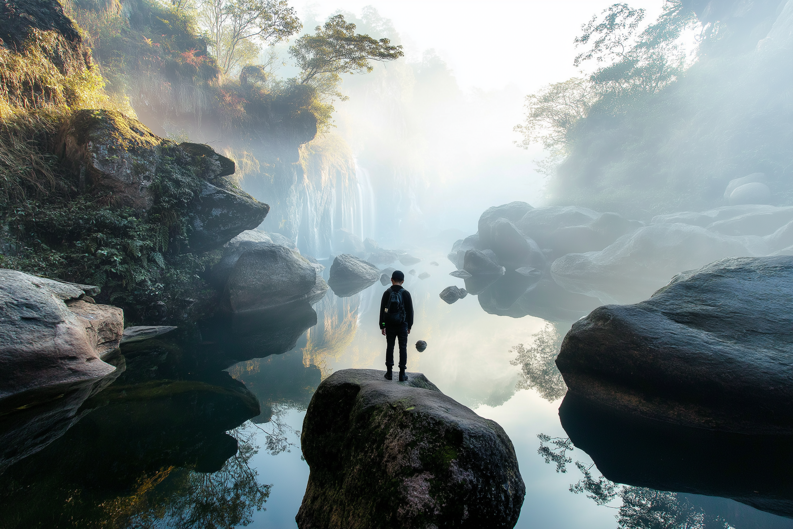 protocol5._Model_standing_on_an_upside-down_mountain_waterfalls_305ecaa5-e57d-44f4-8746-670a0133550b