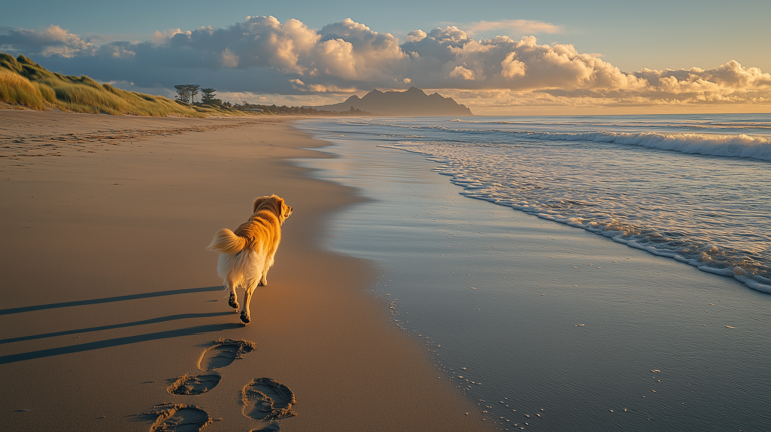 protocol5._Japanese_Spitz_running_along_the_shoreline_leaving_p_1fe7c892-d95e-41b4-ab57-c007304bfb8f